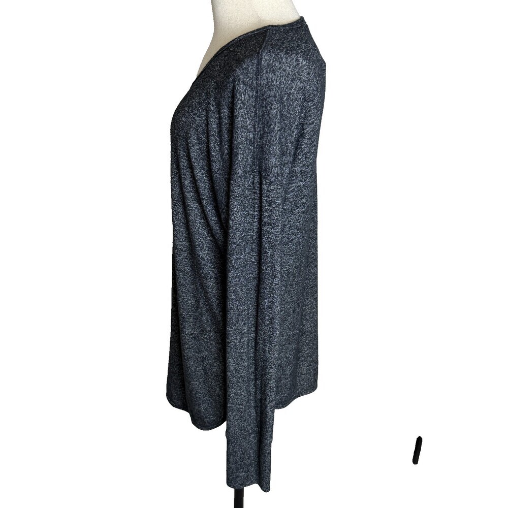 Athleta Luxe Pose Women's Thumb Hole Marled Heathered Tunic, Sz XL, Black & Gray - Picture 6 of 16